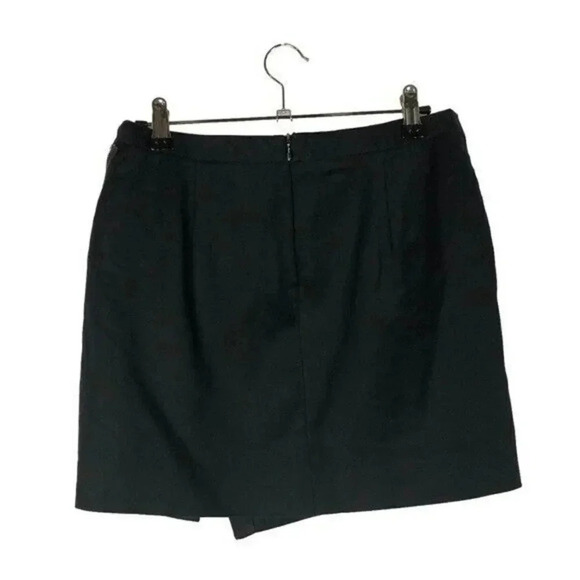 Zara Black Asymmetrical Side Zip Mini Skirt S - Picture 2 of 3